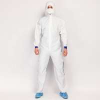 Low Price Pp+pe/sms Disposable Nonwoven Fabric Protective Clothing Industrial Safety Coveralls