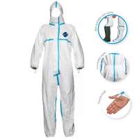 CE Cat III protective clothing, type 5/6 disposable non woven coverall protective suit for hospital protective clothing medi