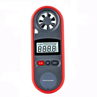 Handheld Air Wind Speed Scale Gauge Meter Digital Anemometer Thermometer KF816A